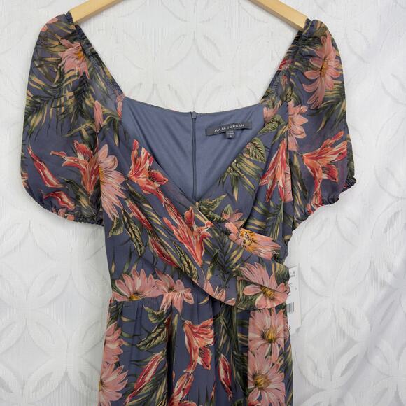 Julia Jordan Sweetheart Floral Puff Sleeve Fit & Flare Dress Size 6 NWT $119 - Picture 6 of 13